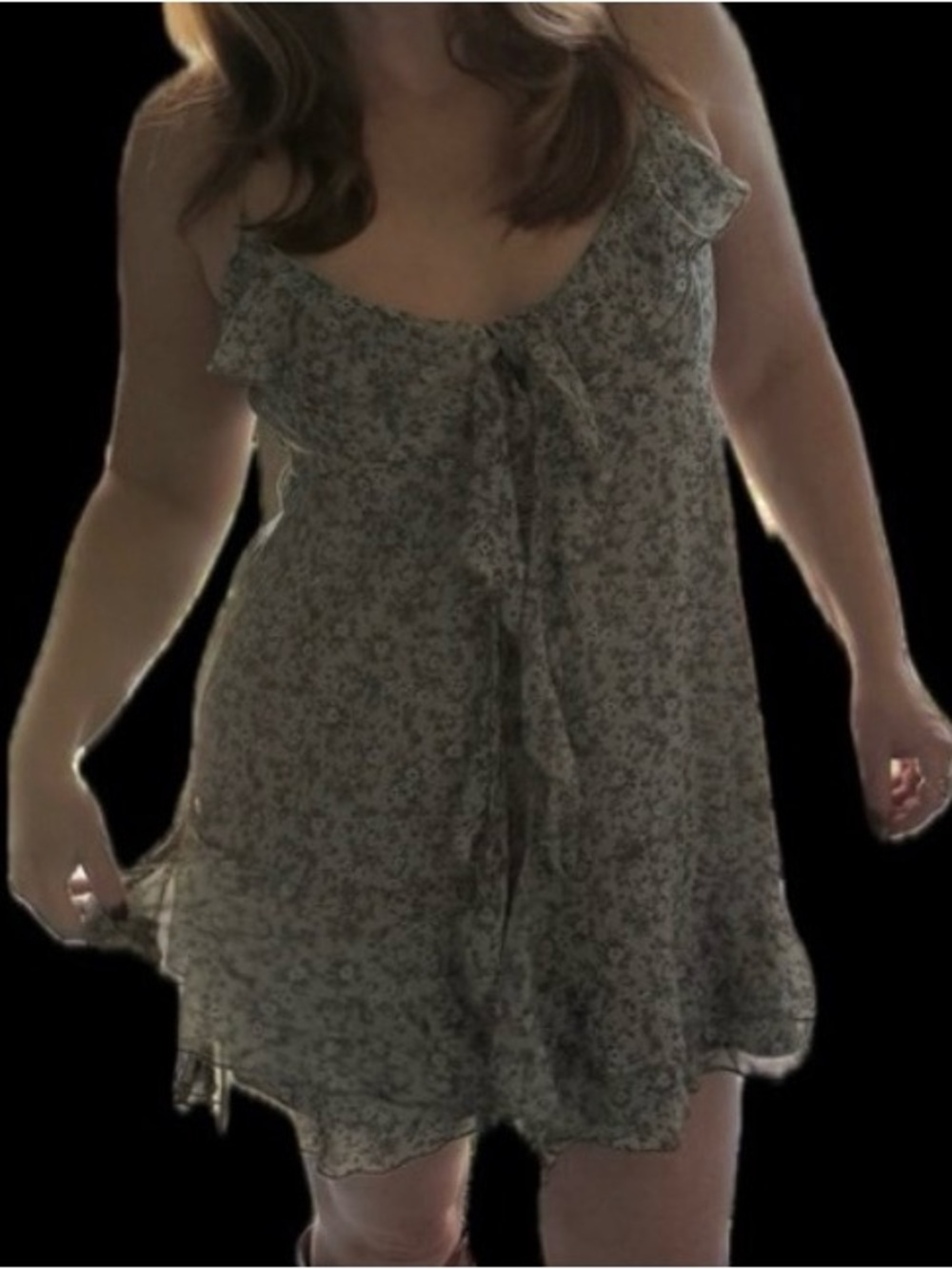 Floral Whimsical Mesh Flowy Dress